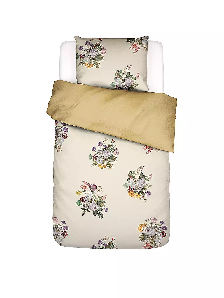 ESSENZA | Ropa de cama de satén LAURINE 70x90cm/140x200cm Vainilla | Beige