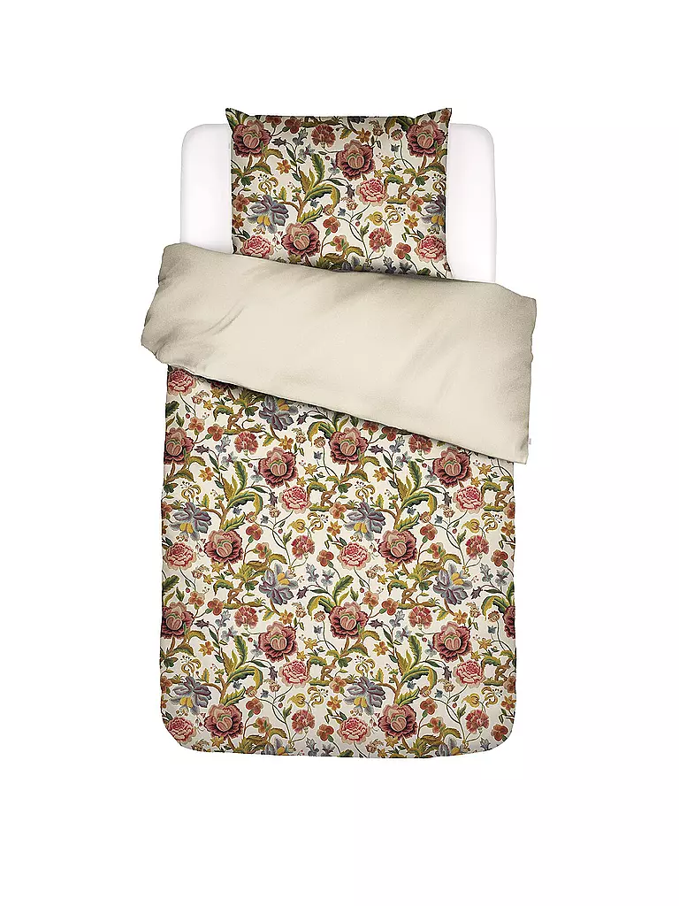 ESSENZA | Ropa de cama de satén ROSELINA 70x90cm/140x200cm Vainilla | Beige