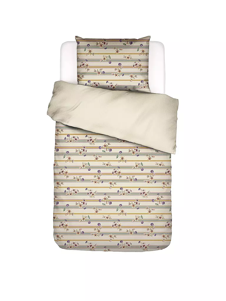 ESSENZA | Ropa de cama de satén ROSELINA 70x90cm/140x200cm Vainilla | Beige