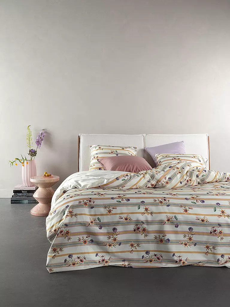 ESSENZA | Ropa de cama de satén ROSELINA 70x90cm/140x200cm Vainilla | Beige