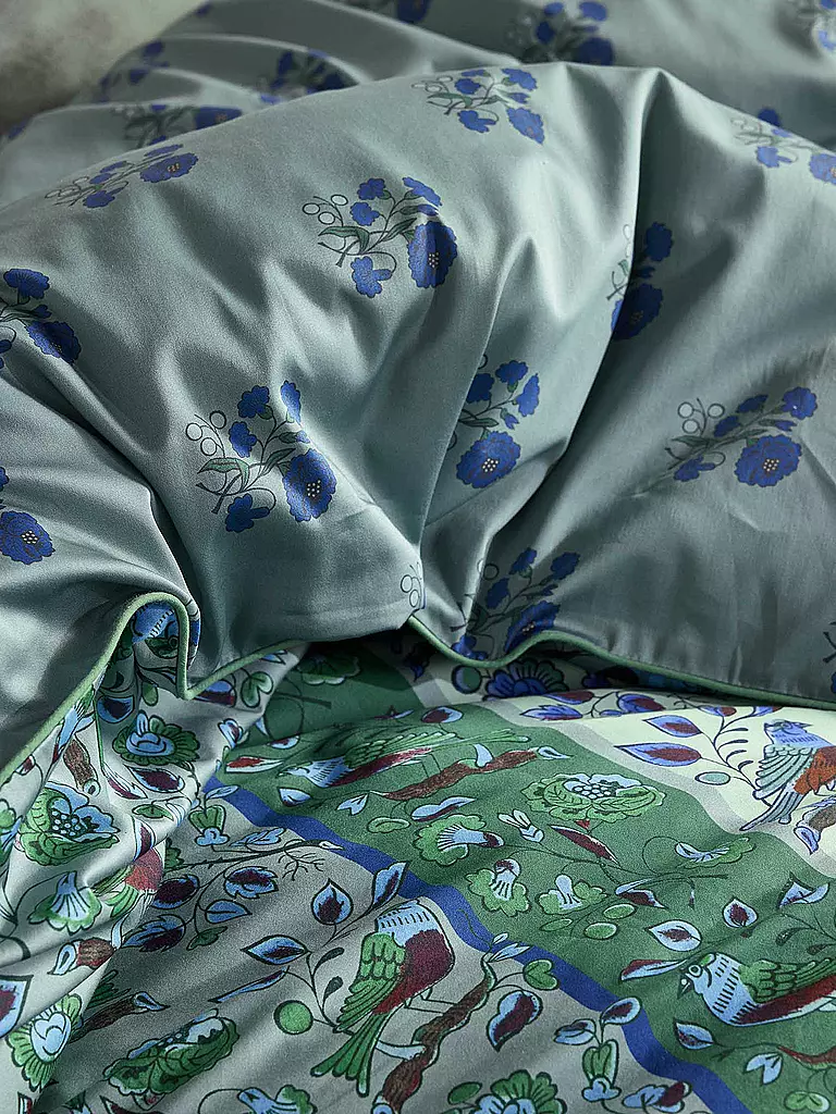 ESSENZA | Ropa de cama de satén VALERIA 70x90cm/140x200cm Subtle Green |