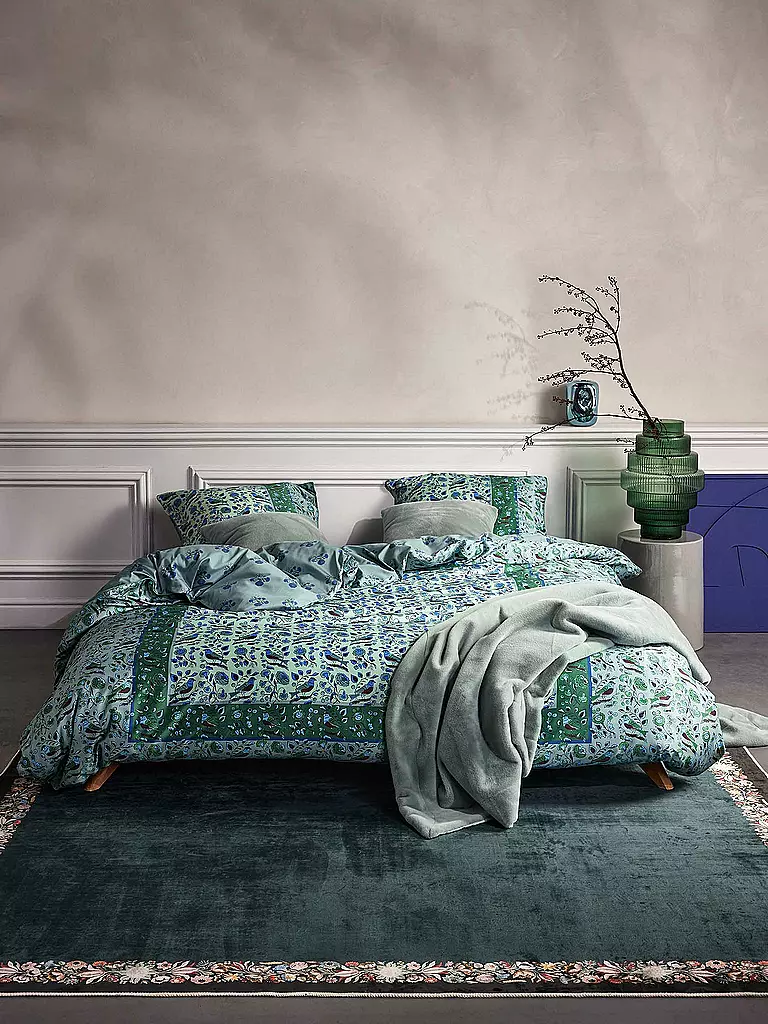 ESSENZA | Ropa de cama de satén VALERIA 70x90cm/140x200cm Subtle Green | Menta