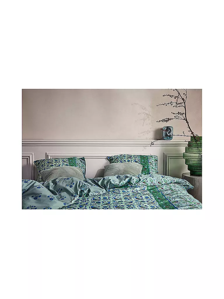 ESSENZA | Ropa de cama de satén VALERIA 70x90cm/140x200cm Subtle Green |