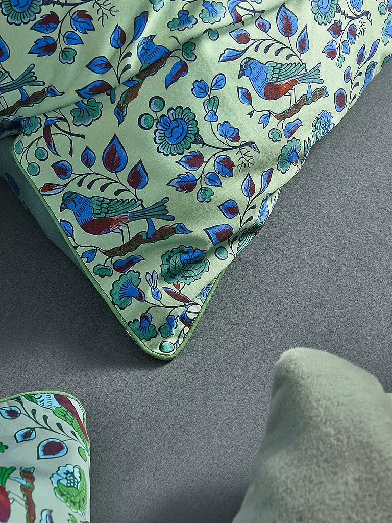 ESSENZA | Ropa de cama de satén VALERIA 70x90cm/140x200cm Subtle Green |