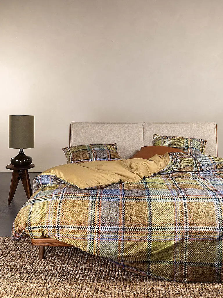 ESSENZA | Ropa de cama de twill 70x90cm / 140x200cm MEAU Camel | Mostaza
