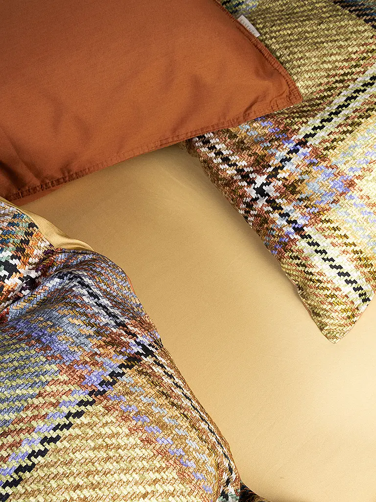 ESSENZA | Ropa de cama de twill 70x90cm / 140x200cm MEAU Camel | Mostaza