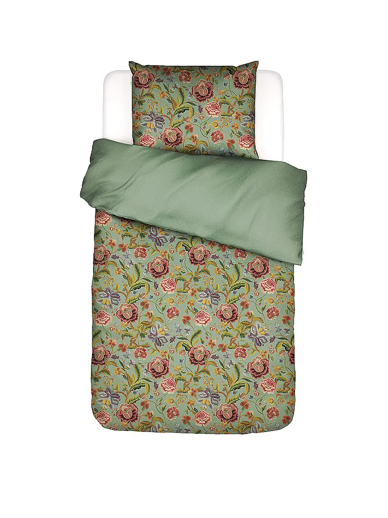 ESSENZA | Ropa de cama de twill 70x90cm / 140x200cm ROSANELLA Basil Green | Verde claro