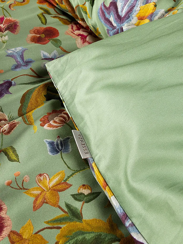 ESSENZA | Ropa de cama de twill 70x90cm / 140x200cm ROSANELLA Basil Green | Verde claro