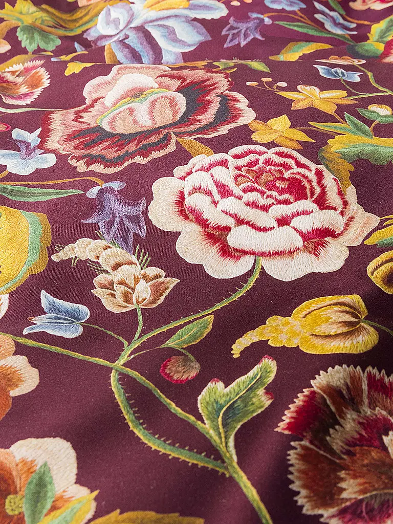 ESSENZA | Ropa de cama de twill 70x90cm / 140x200cm ROSANELLA Malva / Vino | 