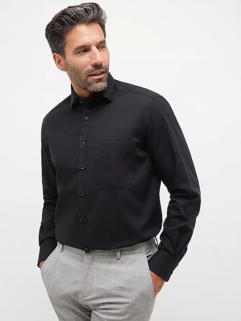 ETERNA | Camisa Comfort Fit | Negro