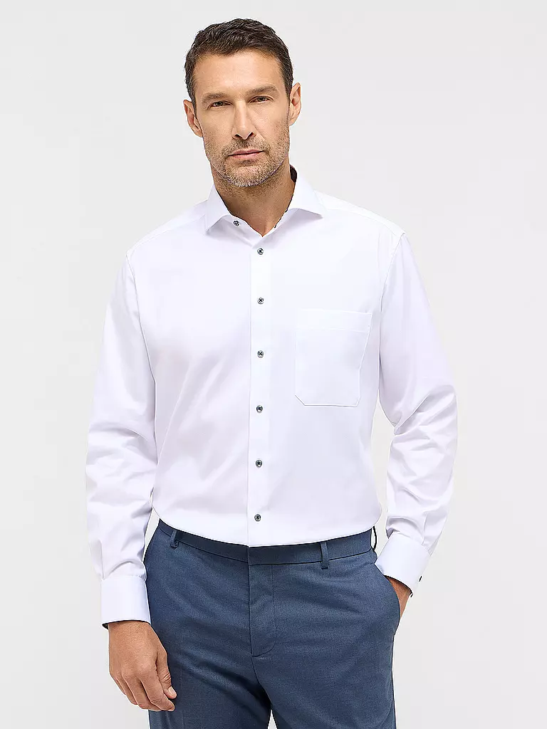 ETERNA | Hemd Comfort Fit  | Blanco