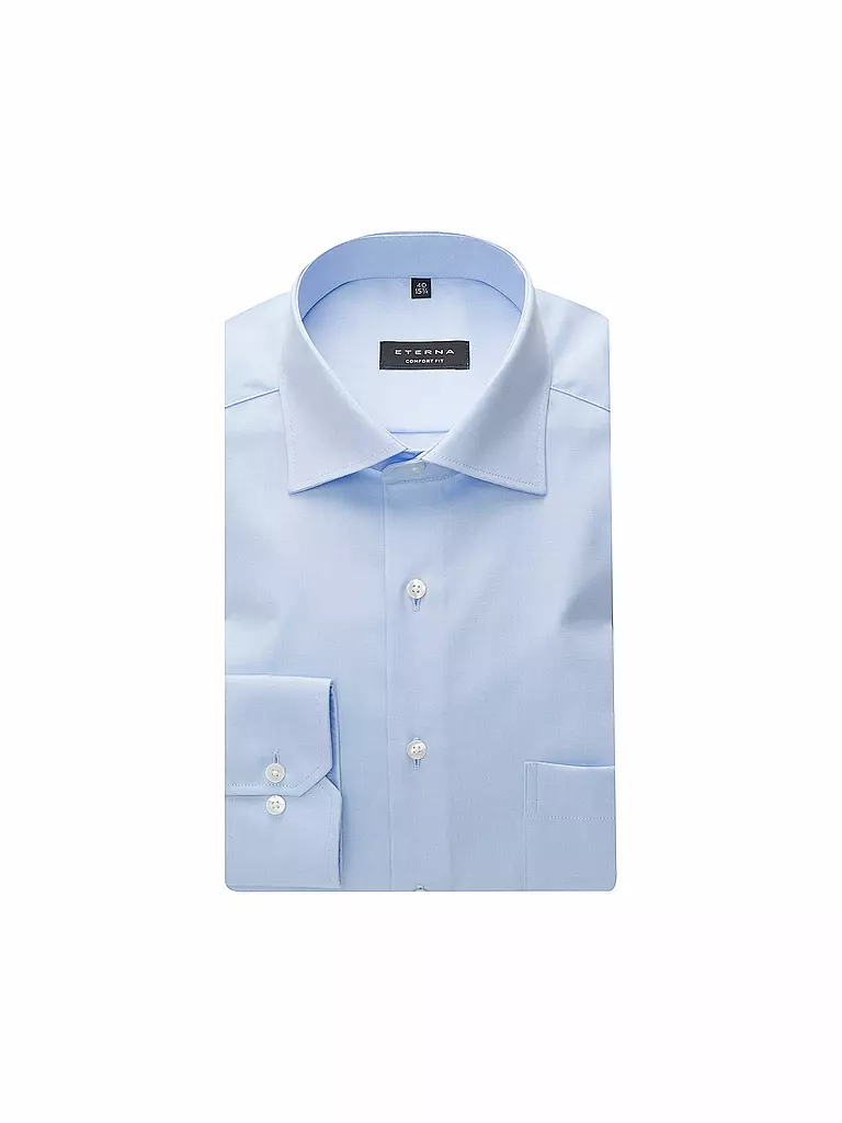 ETERNA | Hemd Comfort Fit  | Azul
