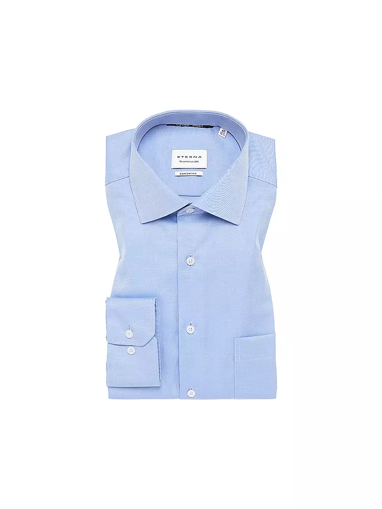 ETERNA | Hemd Comfort Fit | Azul