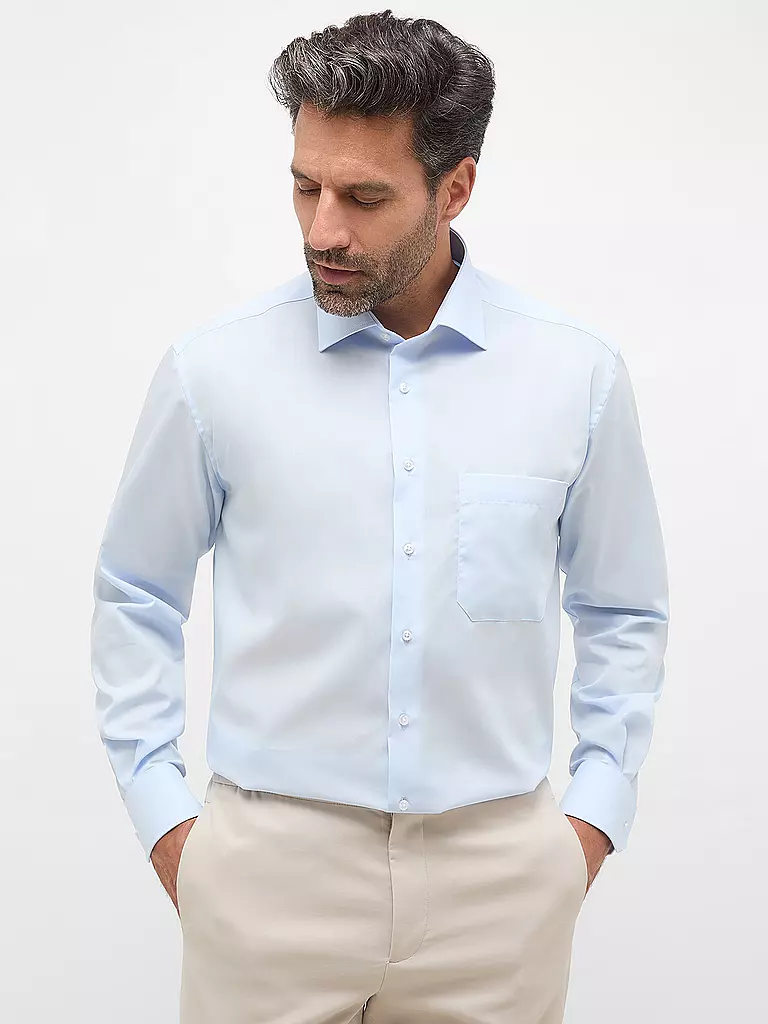 ETERNA | Hemd Comfort Fit | Azul claro