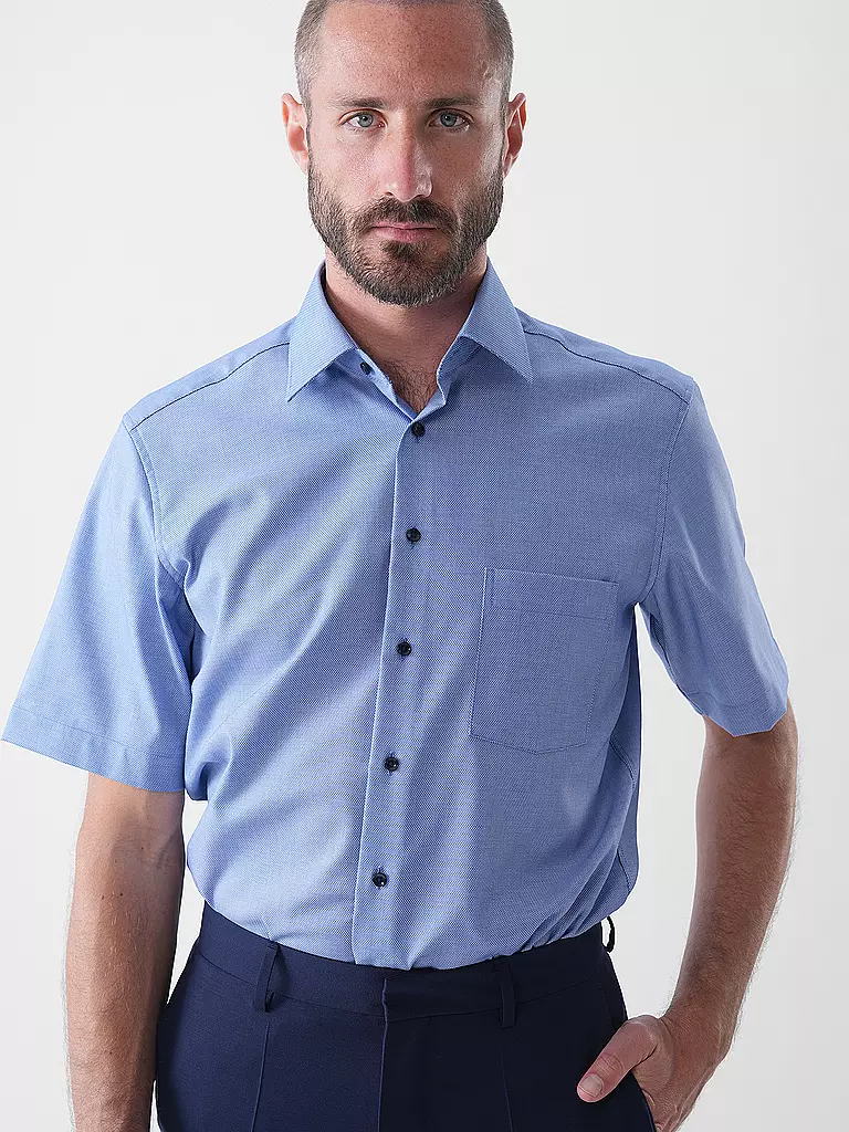ETERNA | Hemd Modern Fit  | Azul