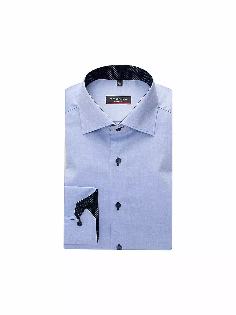 ETERNA | Hemd Modern Fit | Azul