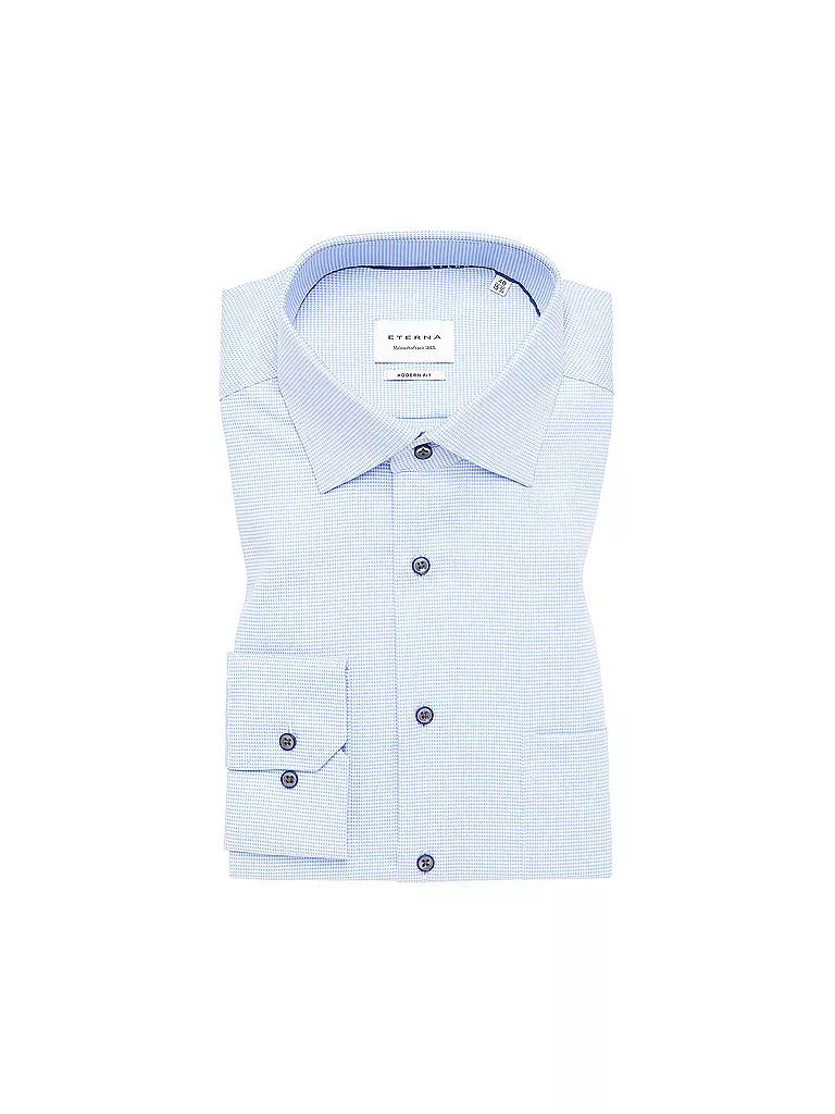 ETERNA | Hemd Modern Fit | Azul