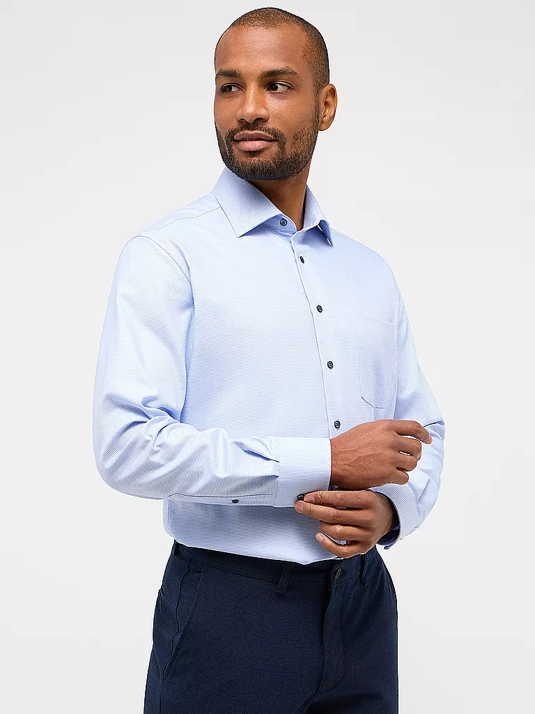 ETERNA | Hemd Modern Fit | Azul