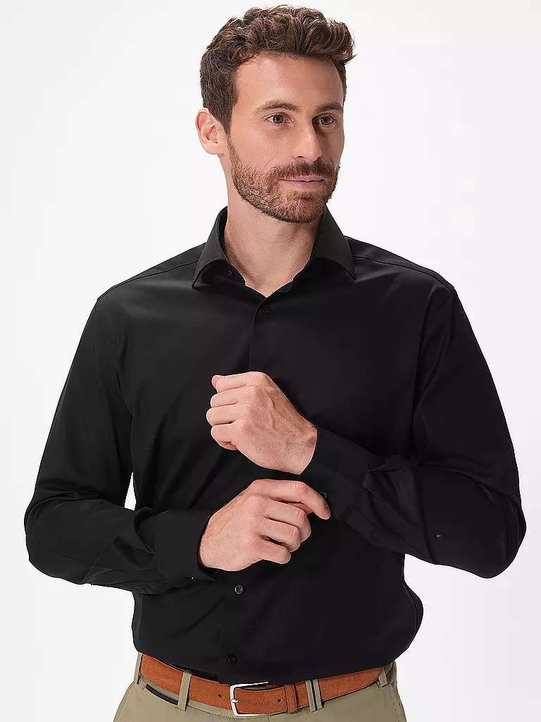 ETERNA | Hemd Modern Fit | Negro