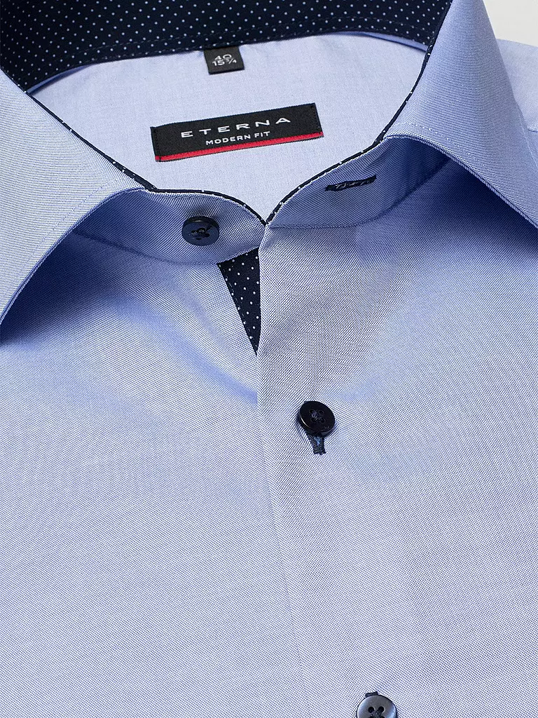 ETERNA | Hemd Modern Fit | Azul