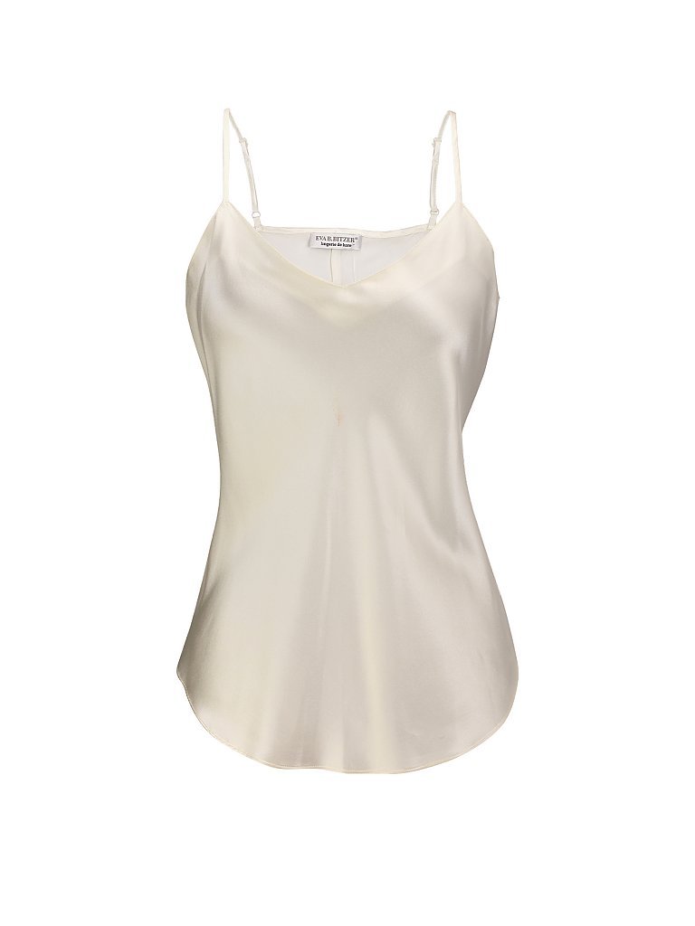 Top de seda champán crema 36