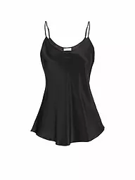 EVA BITZER | Top de seda champán | Negro