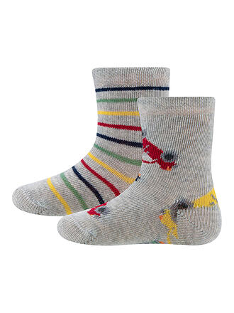 EWERS | Calcetines de bebé, paquete de 2, gris jaspeado