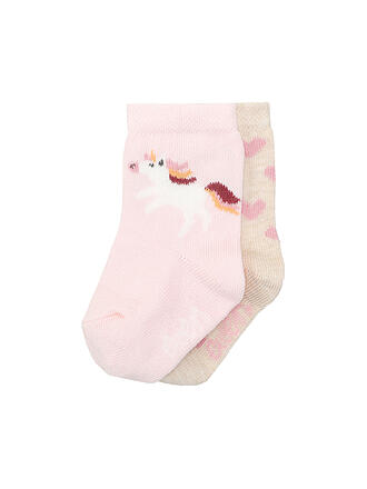 EWERS | Calcetines para niños, paquete de 2, rosa/crema