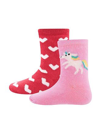 EWERS | Calcetines para niños Paq. de 2 Rosa/Rojo