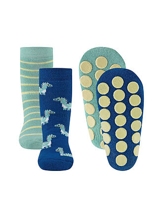 EWERS | Calcetines ABS para niños, paquete de 2, azul/menta