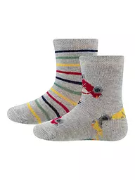 EWERS | Calcetines de bebé, paquete de 2, gris jaspeado | Gris claro
