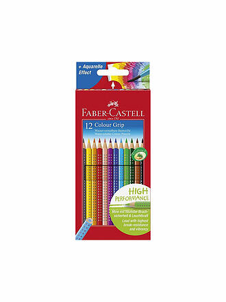 FABER-CASTELL | Lápices de colores Colour Grip, estuche de cartón de 12 unidades