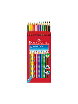 FABER-CASTELL | Lápices de colores Colour Grip, estuche de cartón de 12 unidades