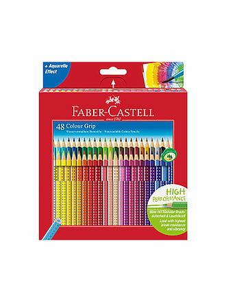 FABER-CASTELL | Lápiz de color Colour Grip, estuche de cartón de 48 unidades