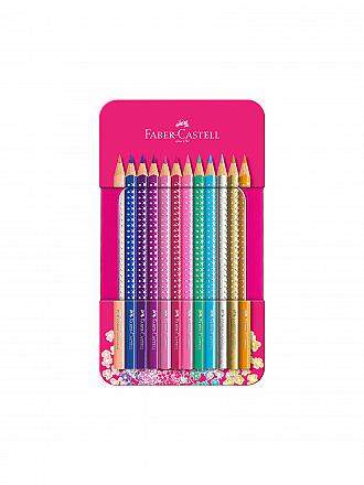 FABER-CASTELL | Estuche metálico de lápices de colores Sparkle con 12 lápices de colores Sparkle