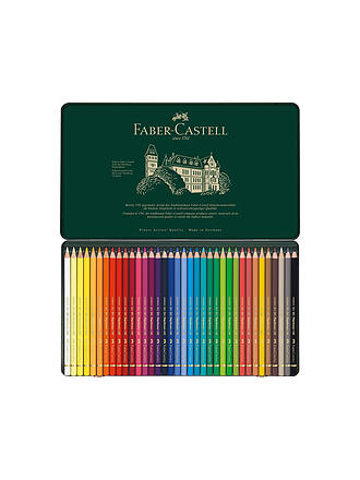 FABER-CASTELL | Lápices de color Polychromos, estuche metálico de 36 unidades