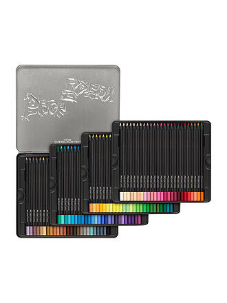 FABER-CASTELL | Lápices de colores Black Edition, estuche metálico de 100 unidades