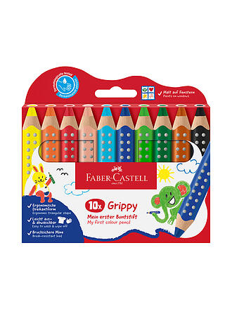 FABER-CASTELL | Set de 10 lápices de colores Grippy