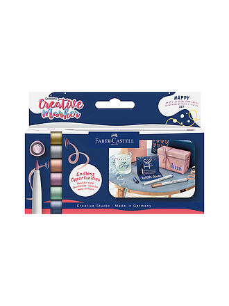 FABER-CASTELL | Gofa Rotuladores creativos, estuche de 6 unidades, Celebr.