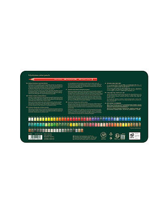 FABER-CASTELL | Lápices de colores 102 piezas. Polychromos Estuche metálico