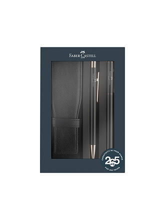 FABER-CASTELL | Set de regalo pluma estilográfica de trazo medio y bolígrafo Neo Slim negro/rosa
