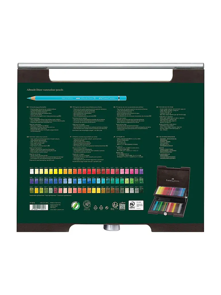FABER-CASTELL | Albrecht Dürer Aquarellstift 72er Holzkoffer | 