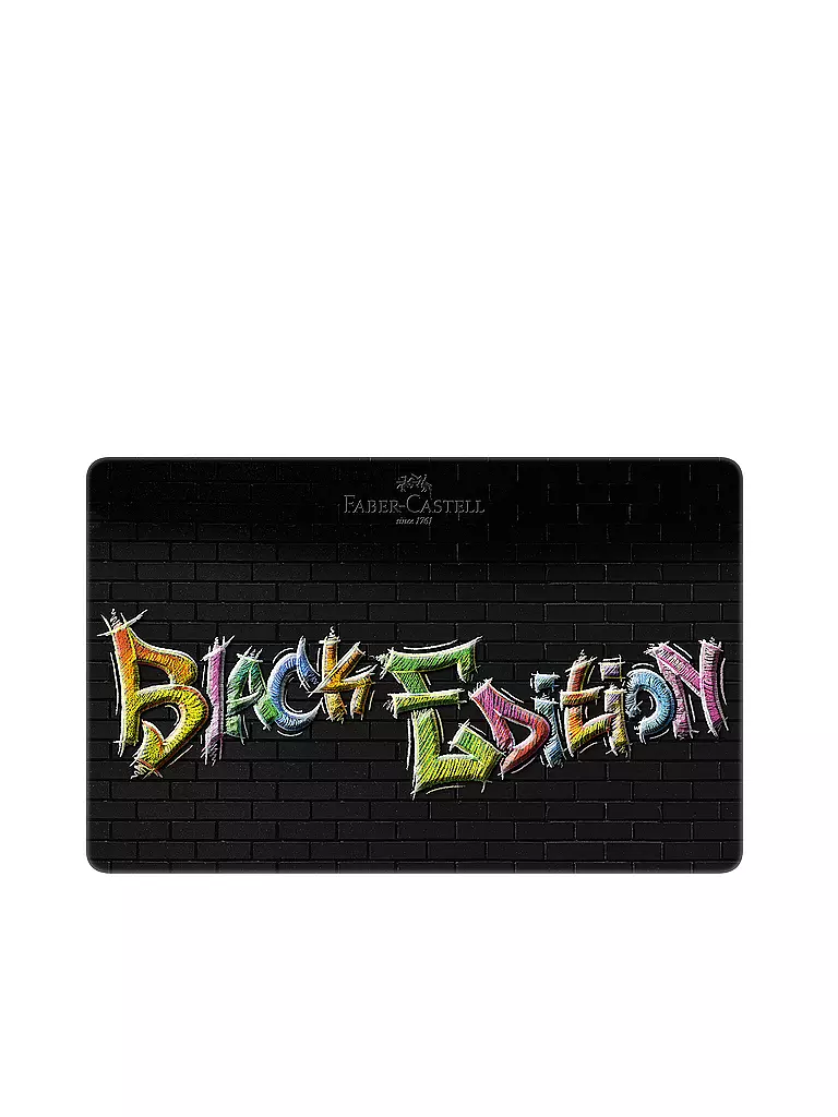 FABER-CASTELL | Black Edition Buntstifte 36er Metalletui | Negro
