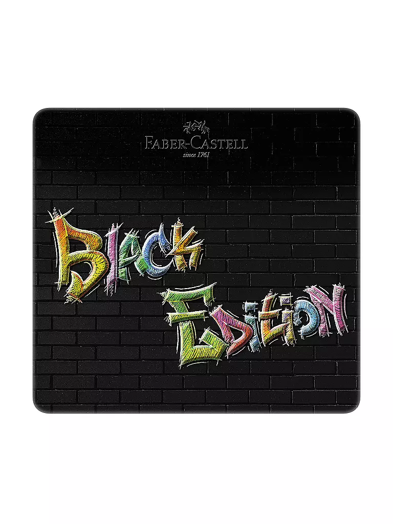 FABER-CASTELL | Black Edition Lápices de colores, 24 unidades, estuche metálico | Sin color