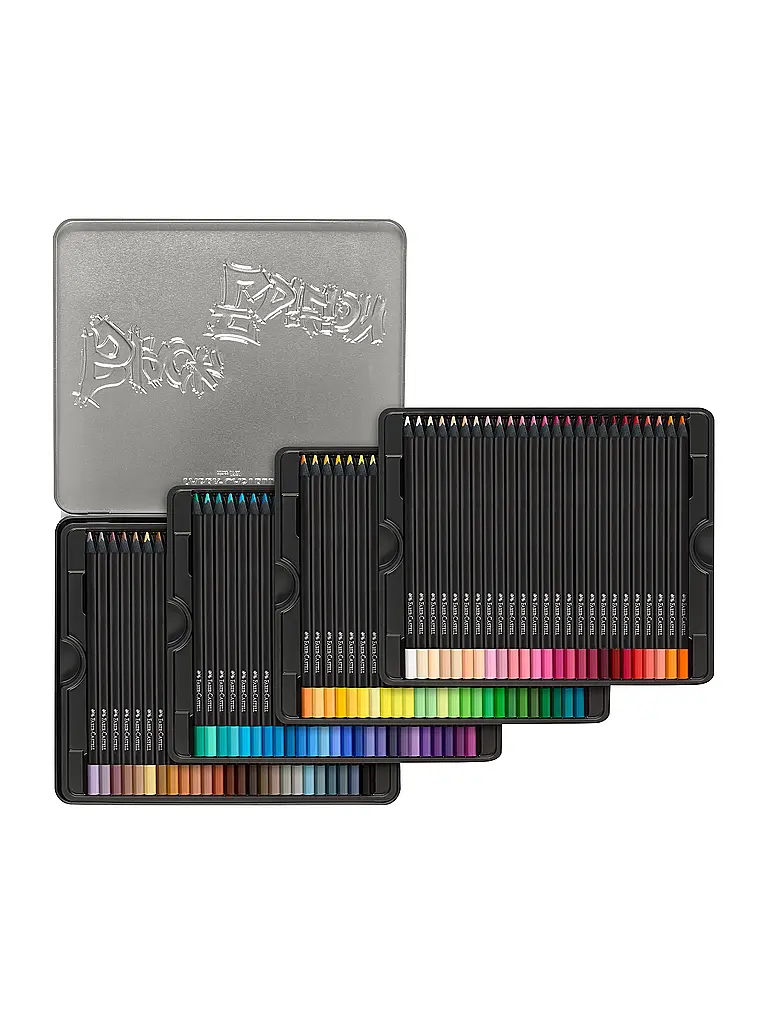 FABER-CASTELL | Bundstifte Black Edition 100er Metalletui | Negro