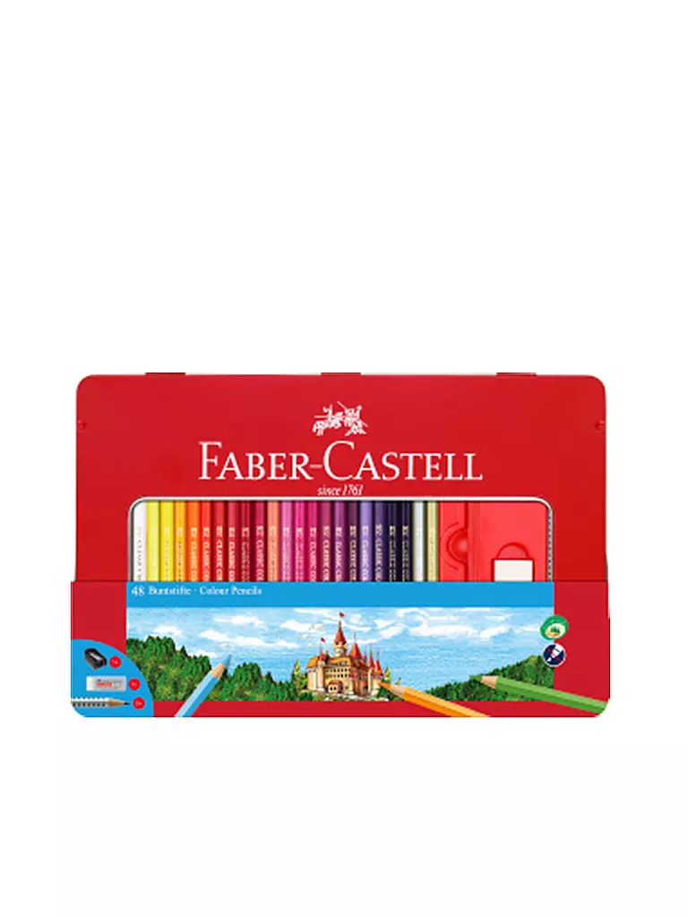 FABER-CASTELL | Caja de lápices de colores hexagonal (48 unidades) | Sin color