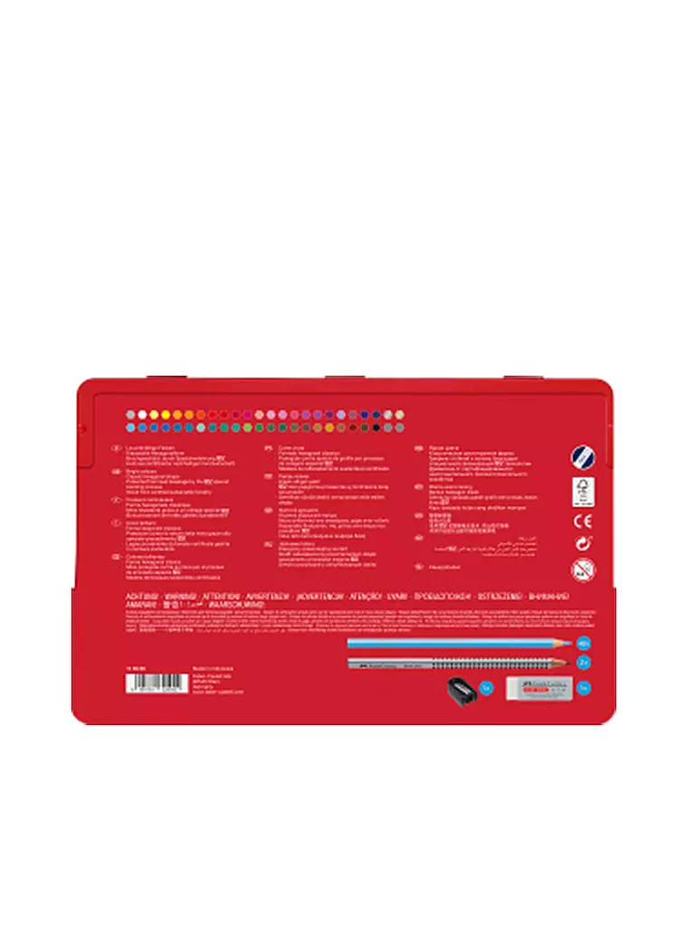 FABER-CASTELL | Caja de lápices de colores hexagonal (48 unidades) | Sin color