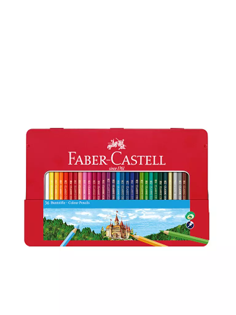 FABER-CASTELL | Classic Colour Lápices de colores, estuche metálico de 36 | Sin color