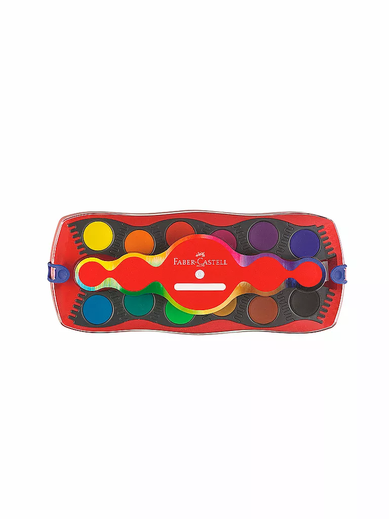 FABER-CASTELL | Connector Estuche de acuarelas, rojo, 12 colores | Sin color