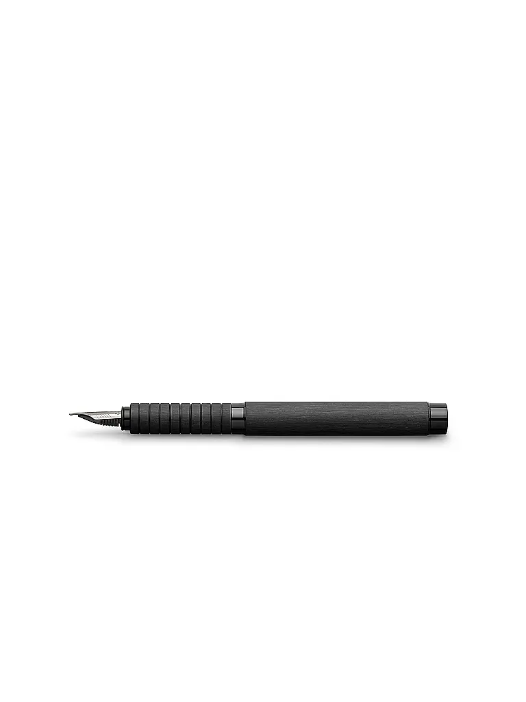 FABER-CASTELL | Essentio Aluminium Pluma Estilográfica Ancho de Trazo B, Negro | Negro